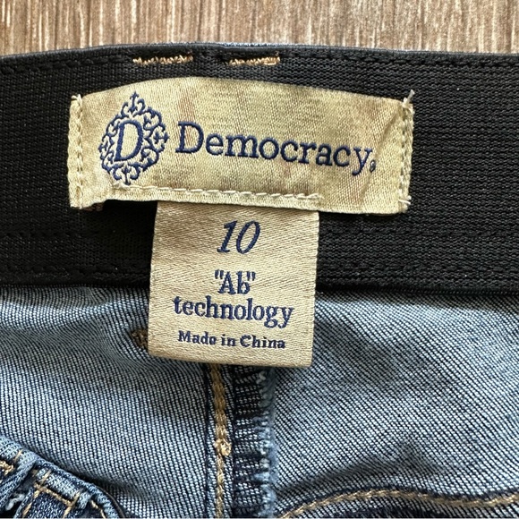 Democracy Ab Solution wide leg jeans with Frayed Hem, Size 10 - Picture 3 of 9